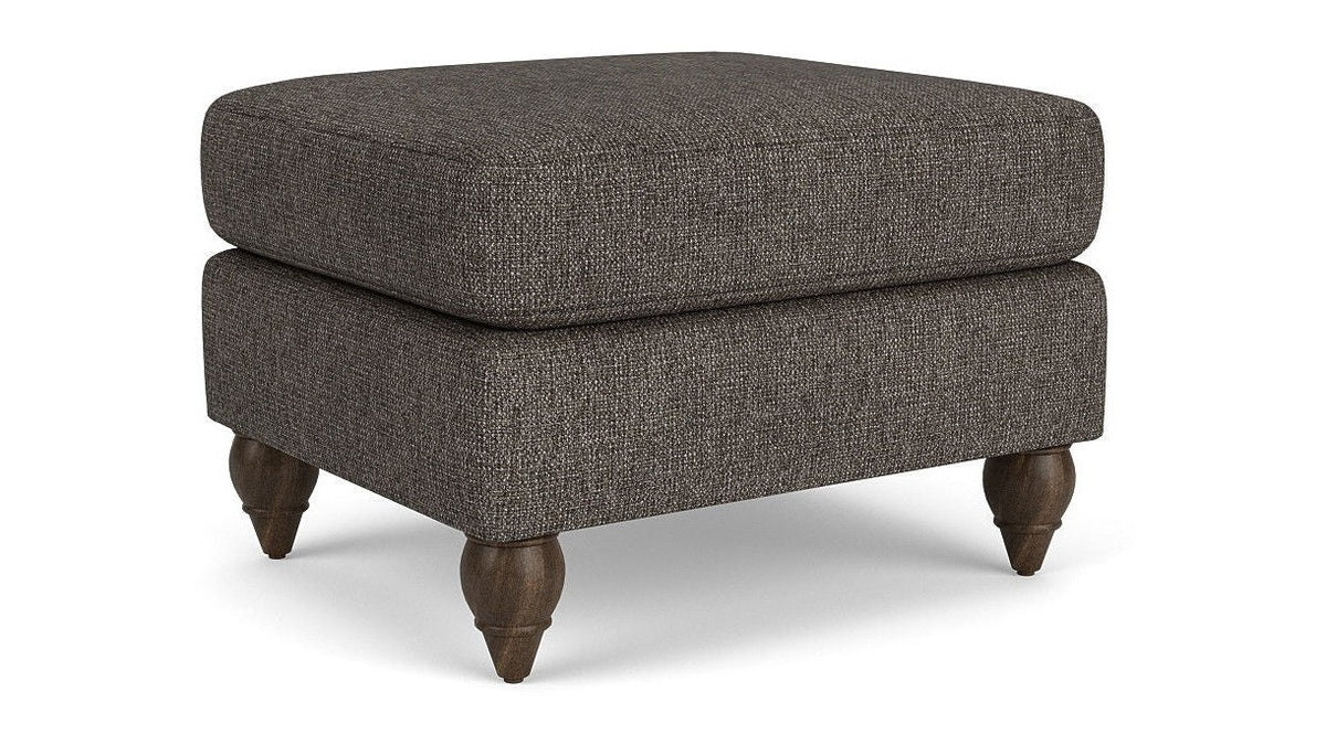 Moxy - Fabric Ottoman, Round Turned Legs