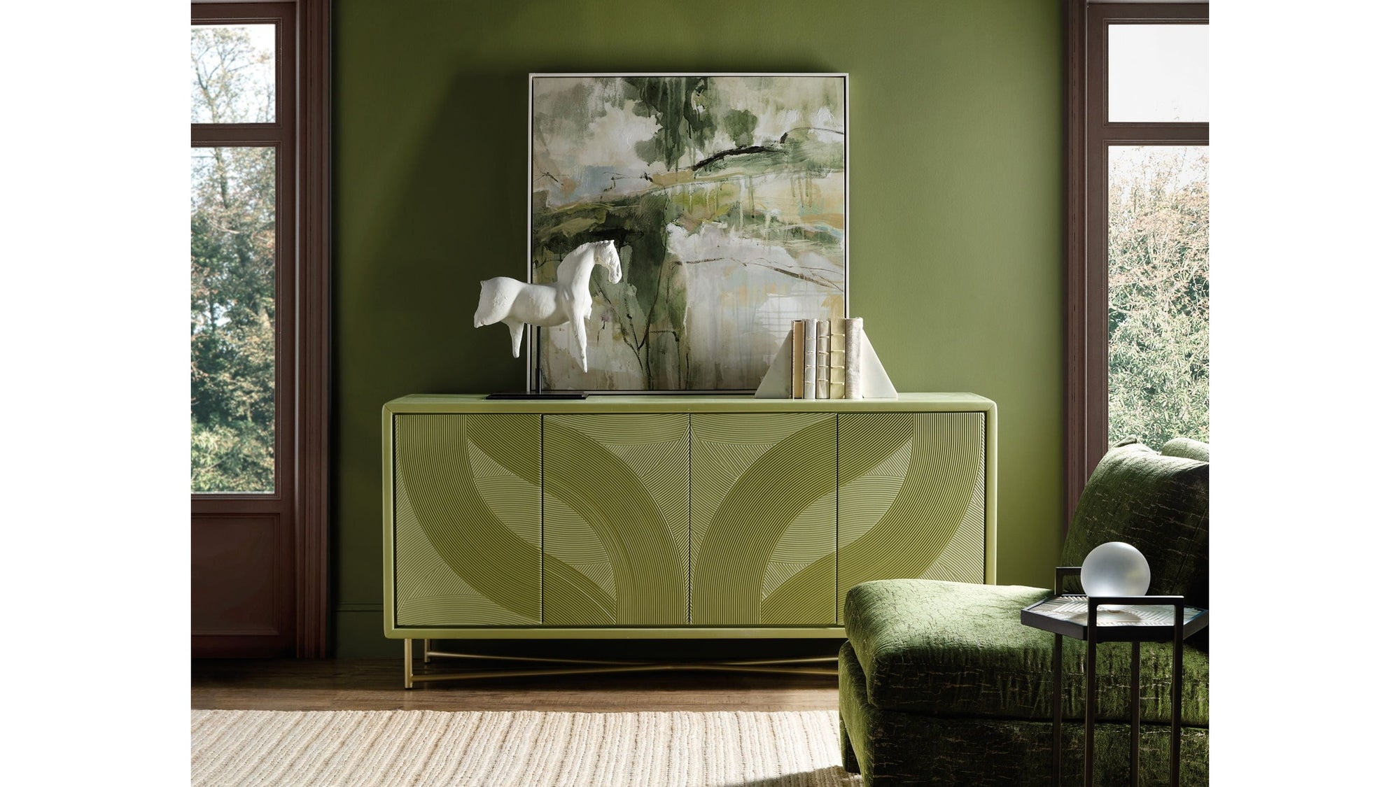 Commerce And Market - Into The Woods Credenza - Green