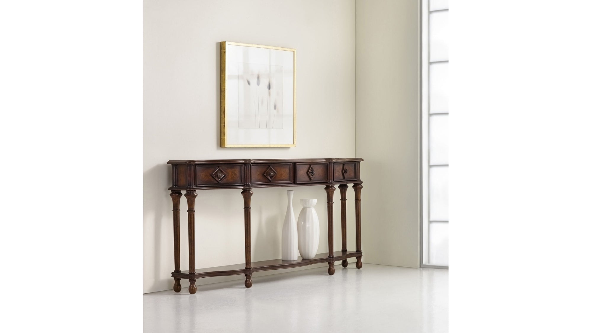 Melange - 72" Hall Console - Dark Brown