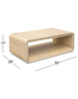 Damone - Coffee Table - Cerused White Oak