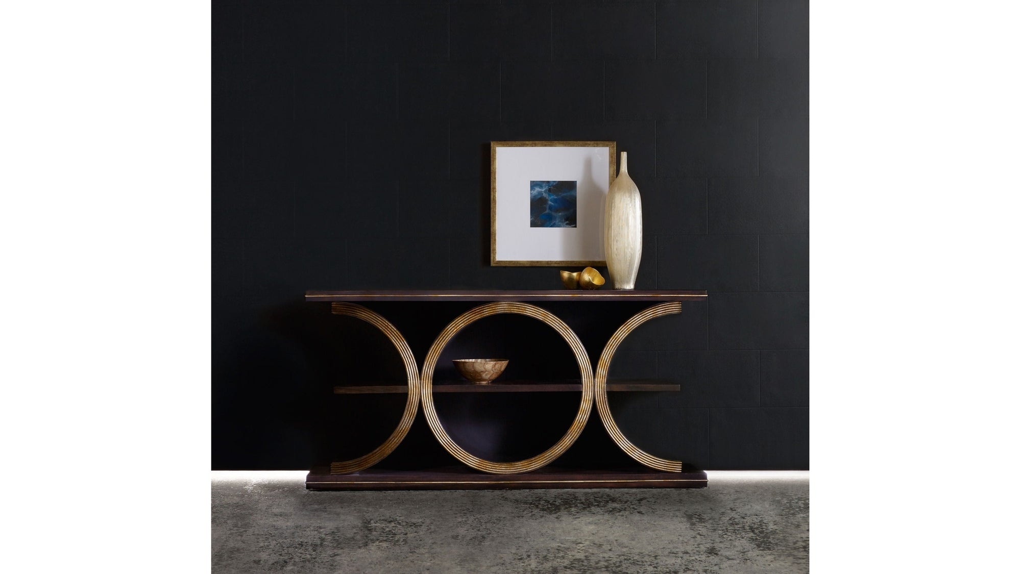 Melange - Presidio Console Table - Dark Brown