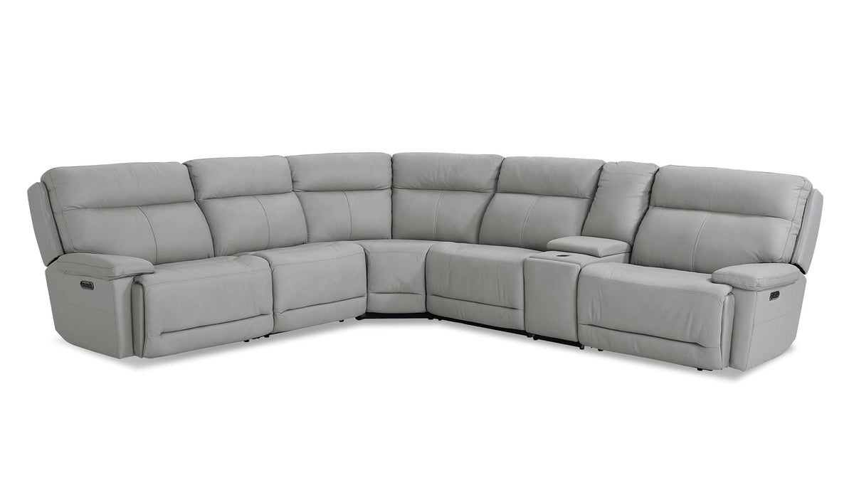 Fletcher Leather Power Reclining Sectional
