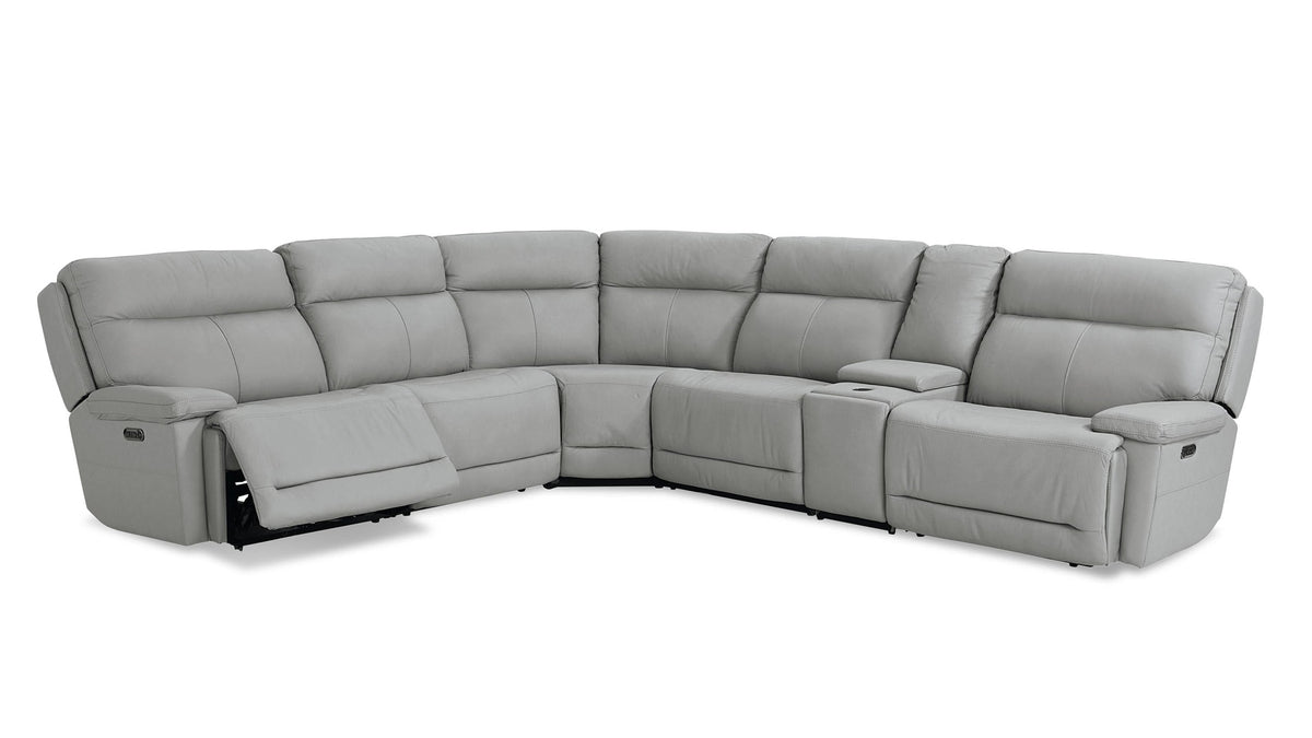 Fletcher Leather Power Reclining Sectional