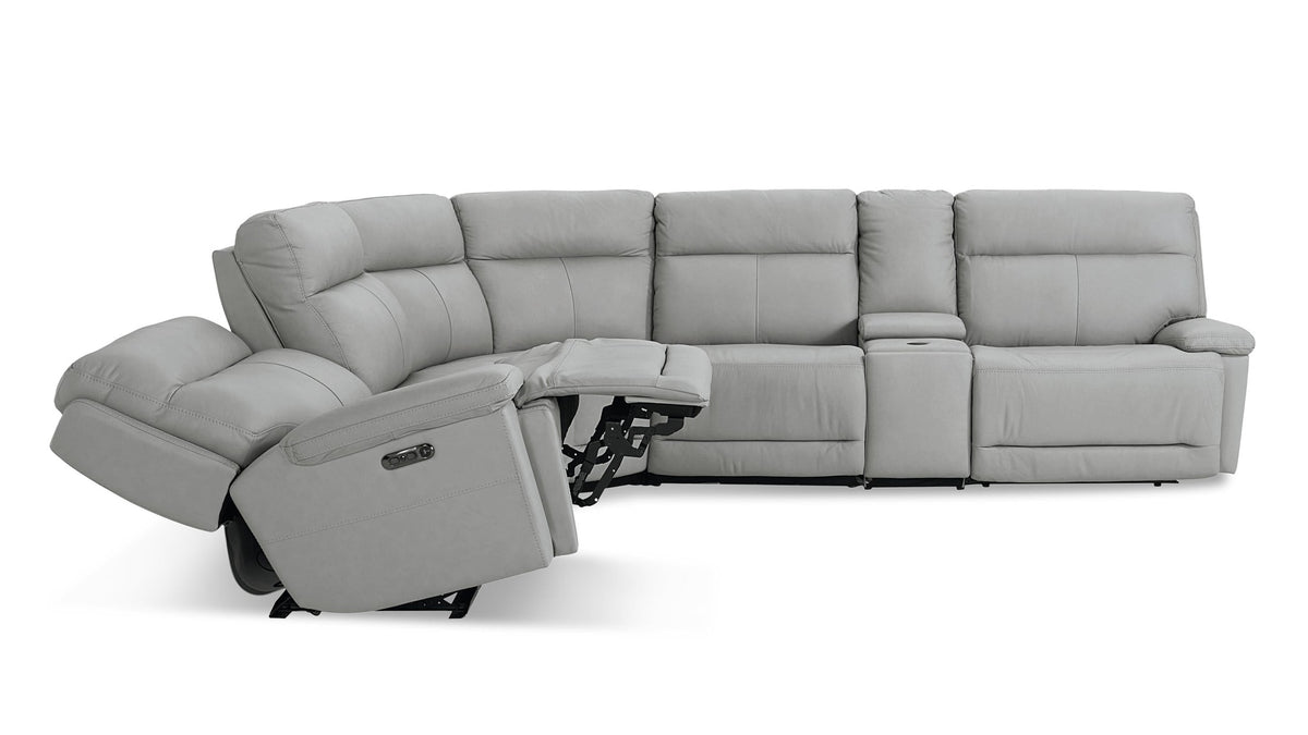 Fletcher Leather Power Reclining Sectional