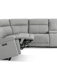 Fletcher Leather Power Reclining Sectional