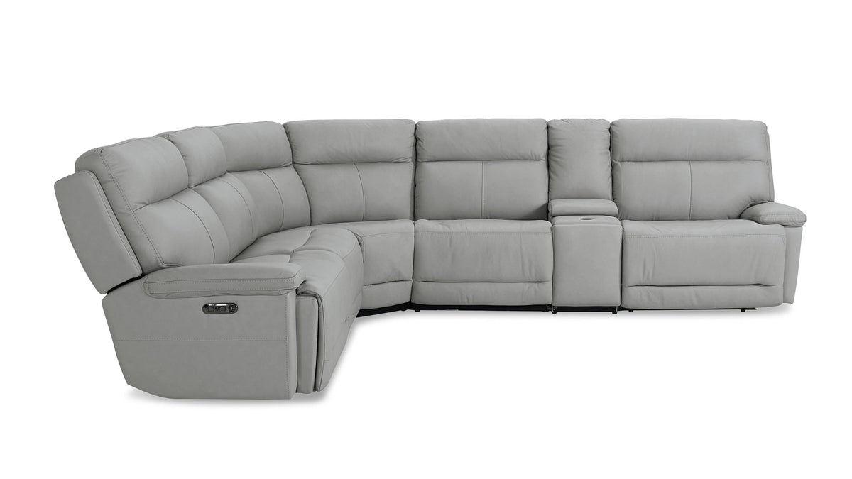Fletcher Leather Power Reclining Sectional