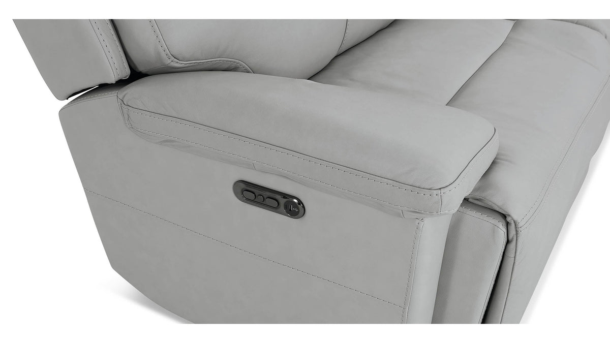 Fletcher Leather Power Reclining Sectional
