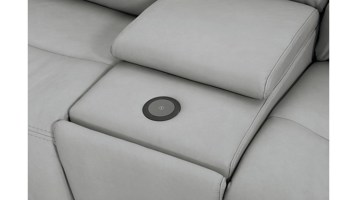 Fletcher Leather Power Reclining Sectional