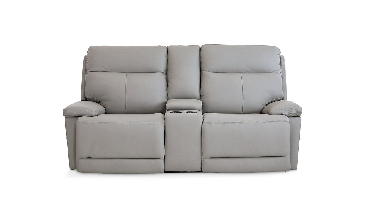Fletcher Leather Power Reclining Loveseat with Center Console
