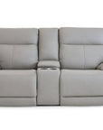 Fletcher Leather Power Reclining Loveseat with Center Console