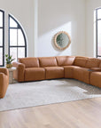 Airy Leather Power Reclining Sectional