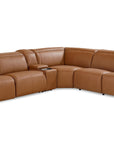 Airy Leather Power Reclining Sectional