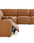 Airy Leather Power Reclining Sectional