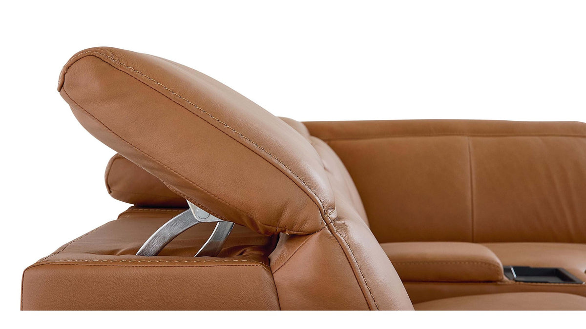 Airy Leather Power Reclining Sectional