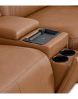 Airy Leather Power Reclining Sectional