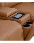 Airy Leather Power Reclining Sectional