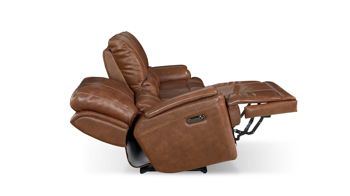 Burlington Leather Power Reclining Loveseat