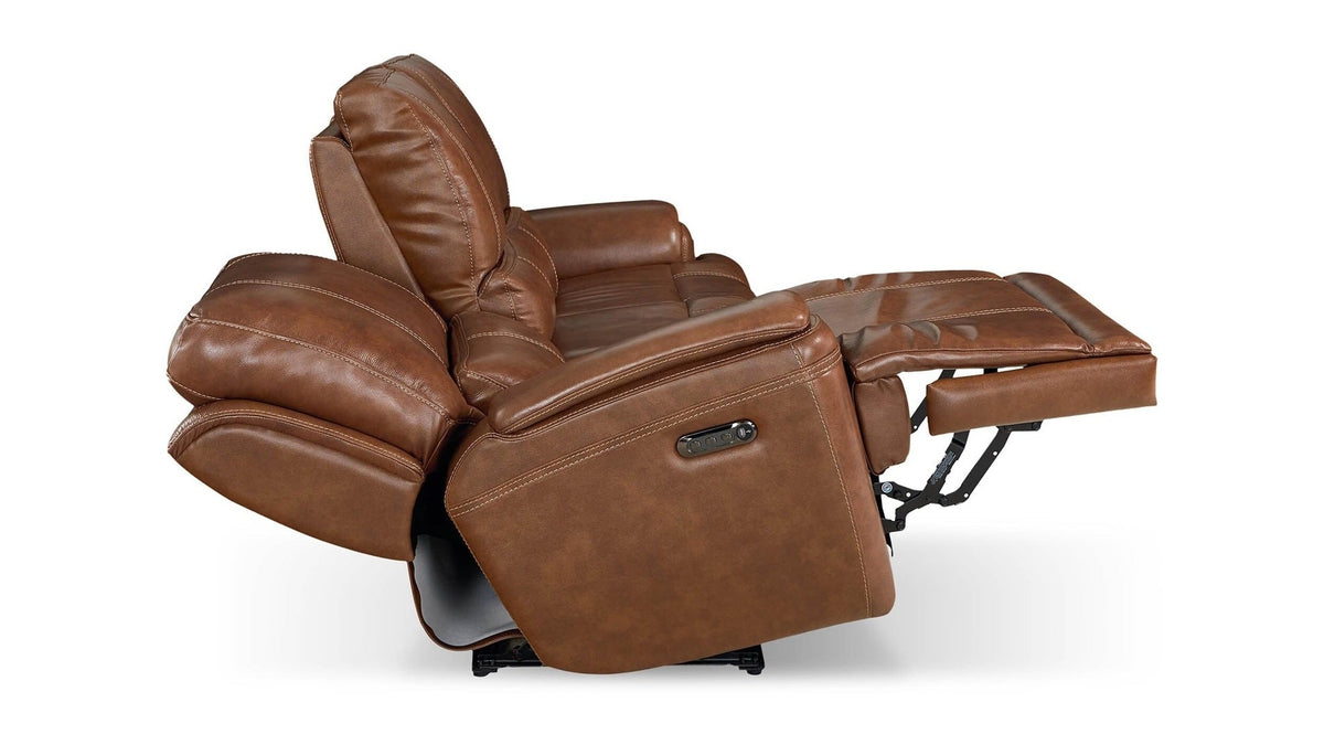 Burlington Leather Power Reclining Loveseat