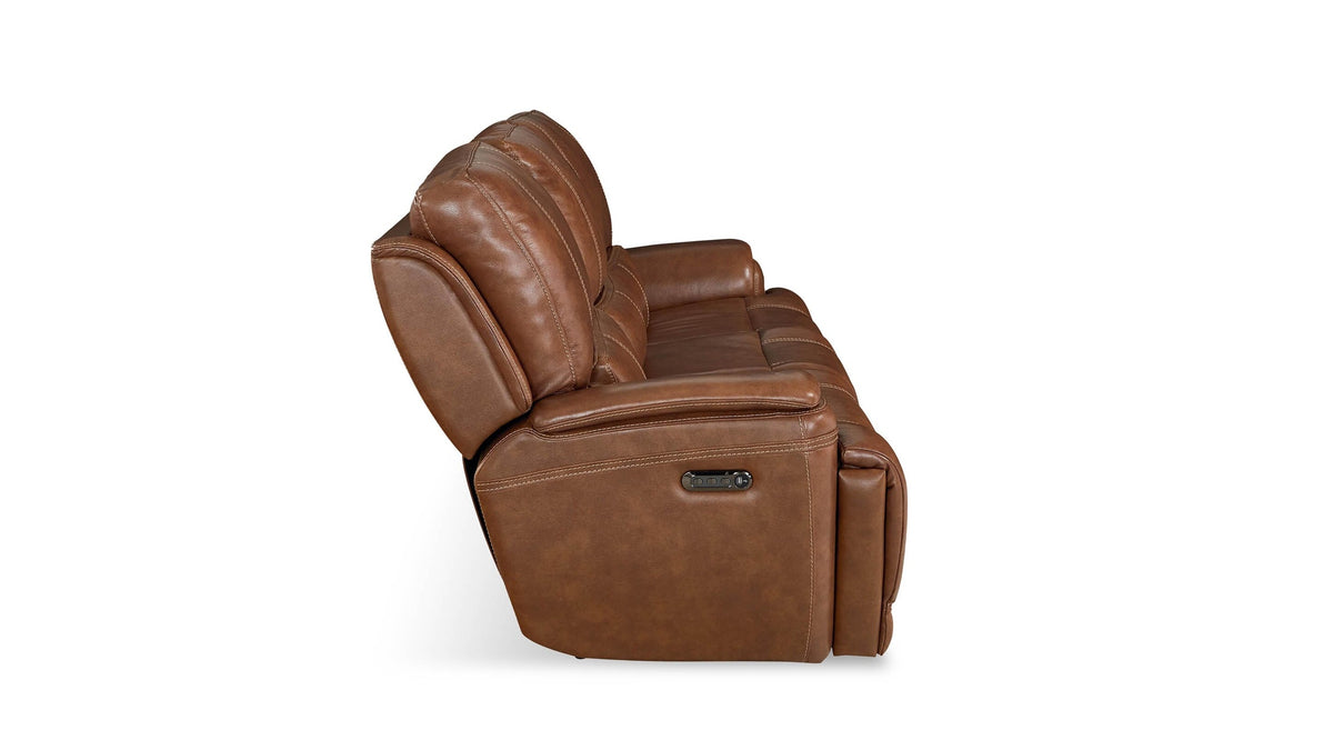 Burlington Leather Power Reclining Sofa