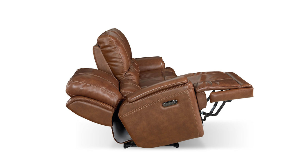 Burlington Leather Power Reclining Sofa
