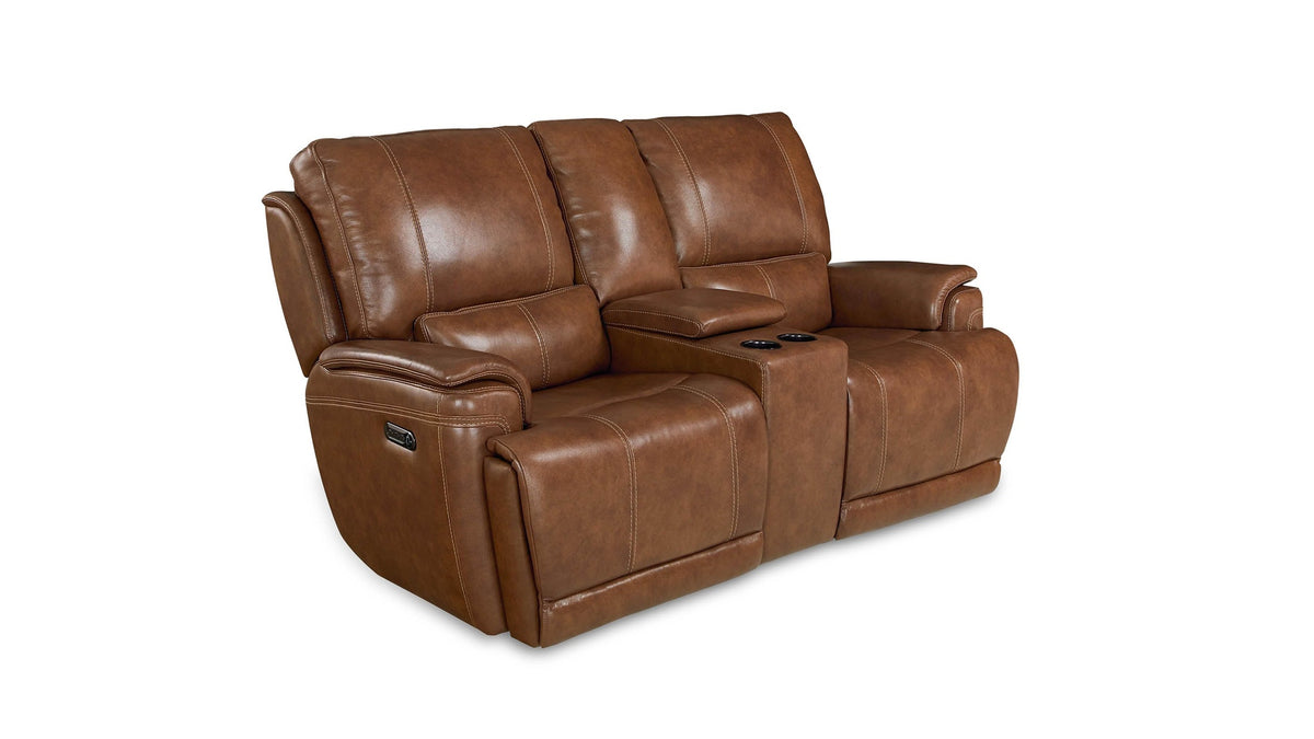 Burlington Leather Power Reclining Loveseat