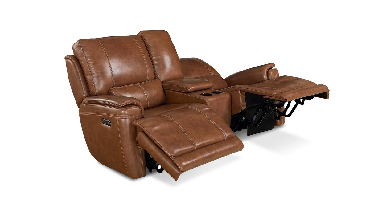Burlington Leather Power Reclining Loveseat