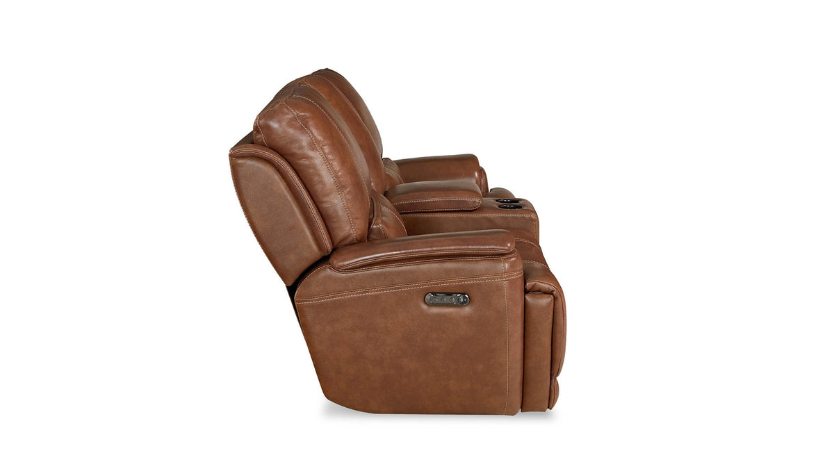 Burlington Leather Power Reclining Loveseat