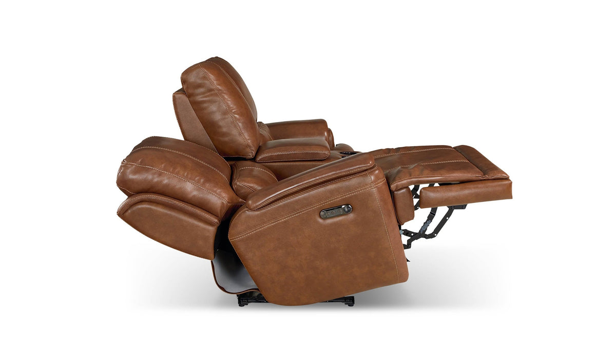 Burlington Leather Power Reclining Loveseat