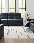Norwood Leather Power Reclining Loveseat