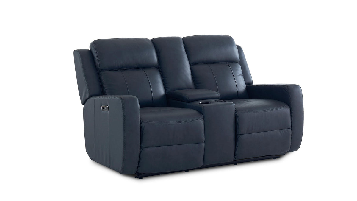 Norwood Leather Power Reclining Loveseat