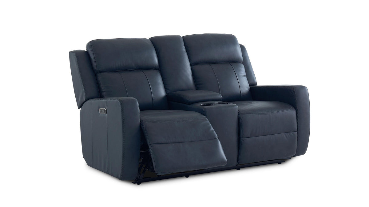 Norwood Leather Power Reclining Loveseat