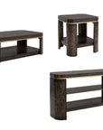 Langford - End Table - Ebony Mappa Burl