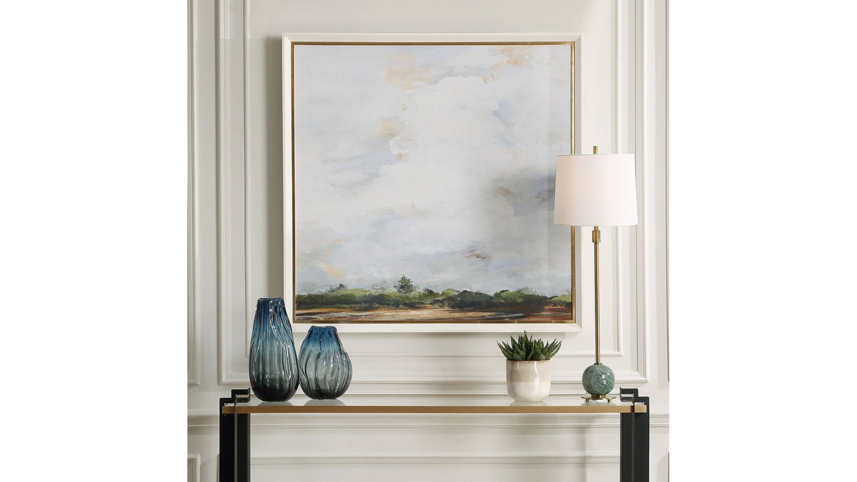 Whispering Cloudscapes - Landscape Print - Light Brown