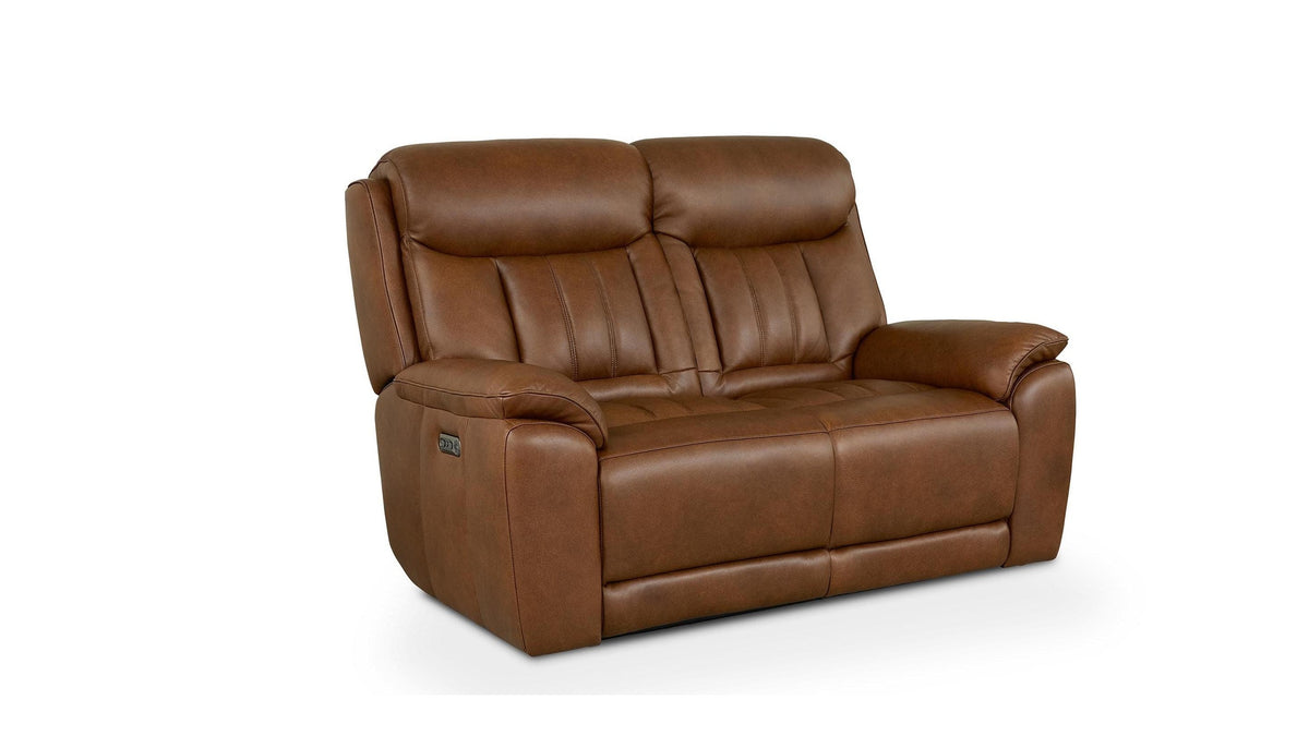 Benson Leather Power Reclining Loveseat