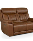 Benson Leather Power Reclining Loveseat