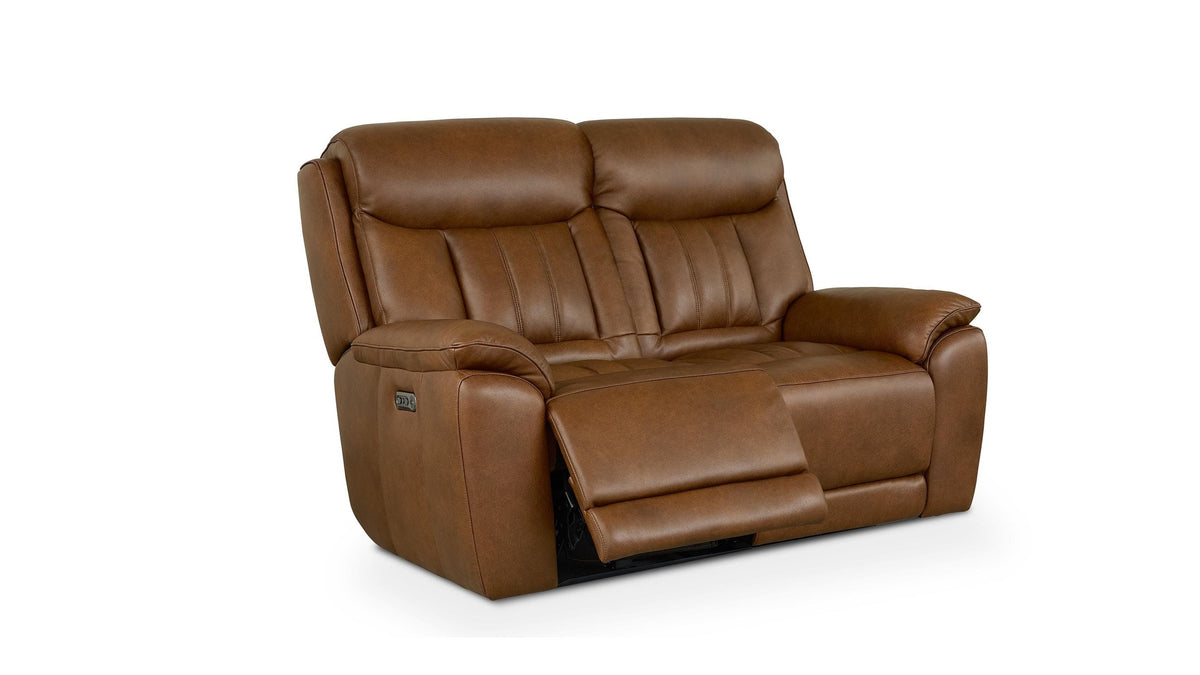Benson Leather Power Reclining Loveseat