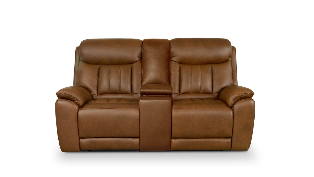 Benson Leather Power Reclining Loveseat