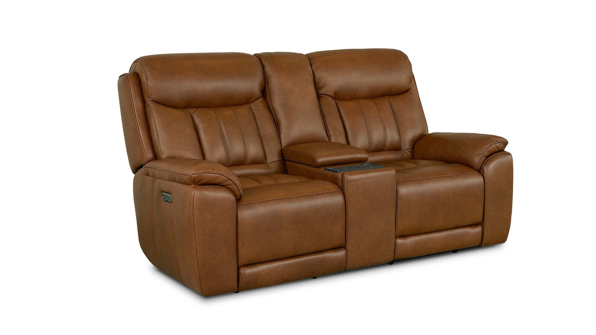 Benson Leather Power Reclining Loveseat