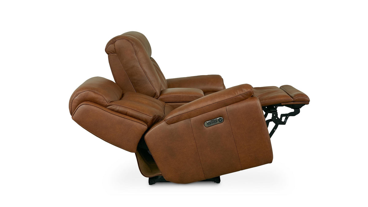 Benson Leather Power Reclining Loveseat