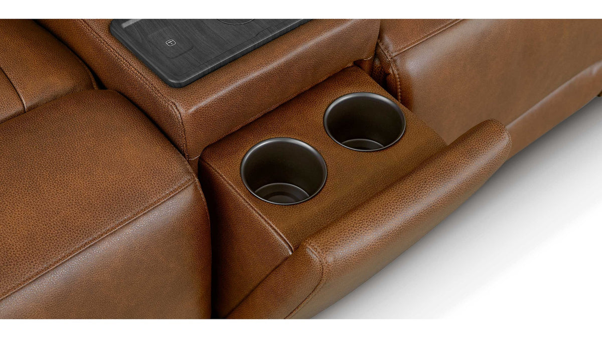 Benson Leather Power Reclining Loveseat