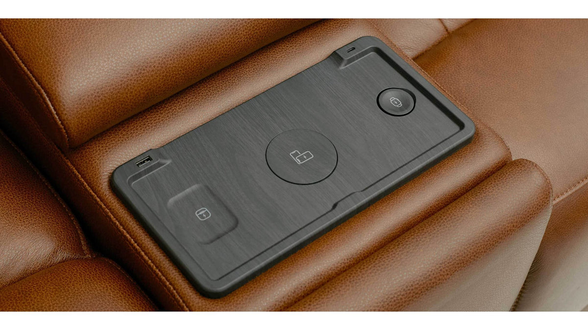 Benson Leather Power Reclining Loveseat
