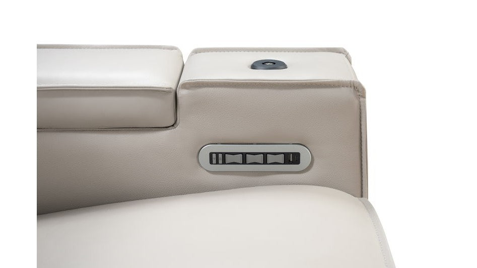 Odessey - Power Console Loveseat Recliner With Power Headrest, Power Lumbar, Heat And Massage