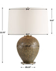 Rya - Ceramic Table Lamp - Brown