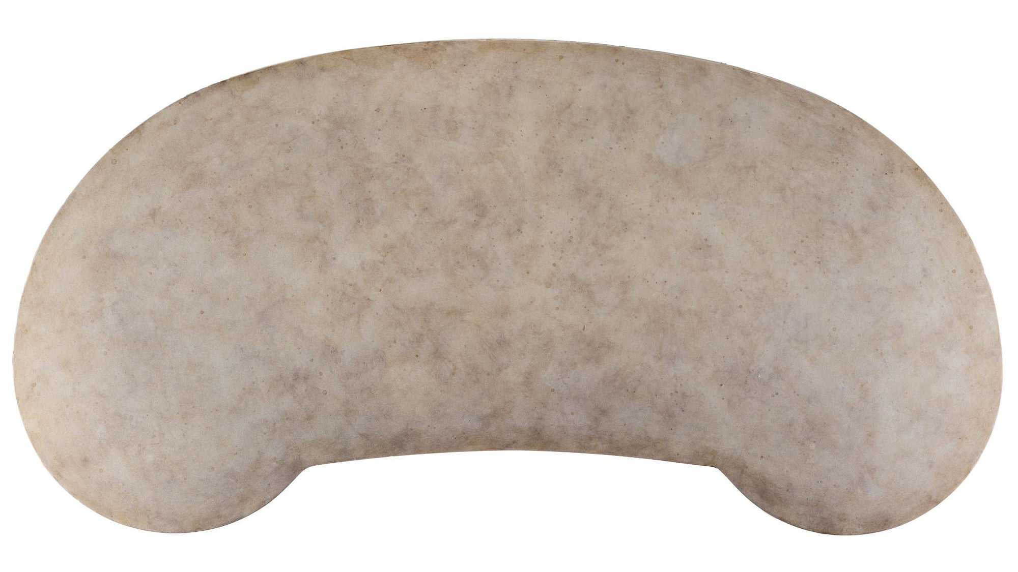 Melange - Fluted Kidney Desk - Pearl Silver