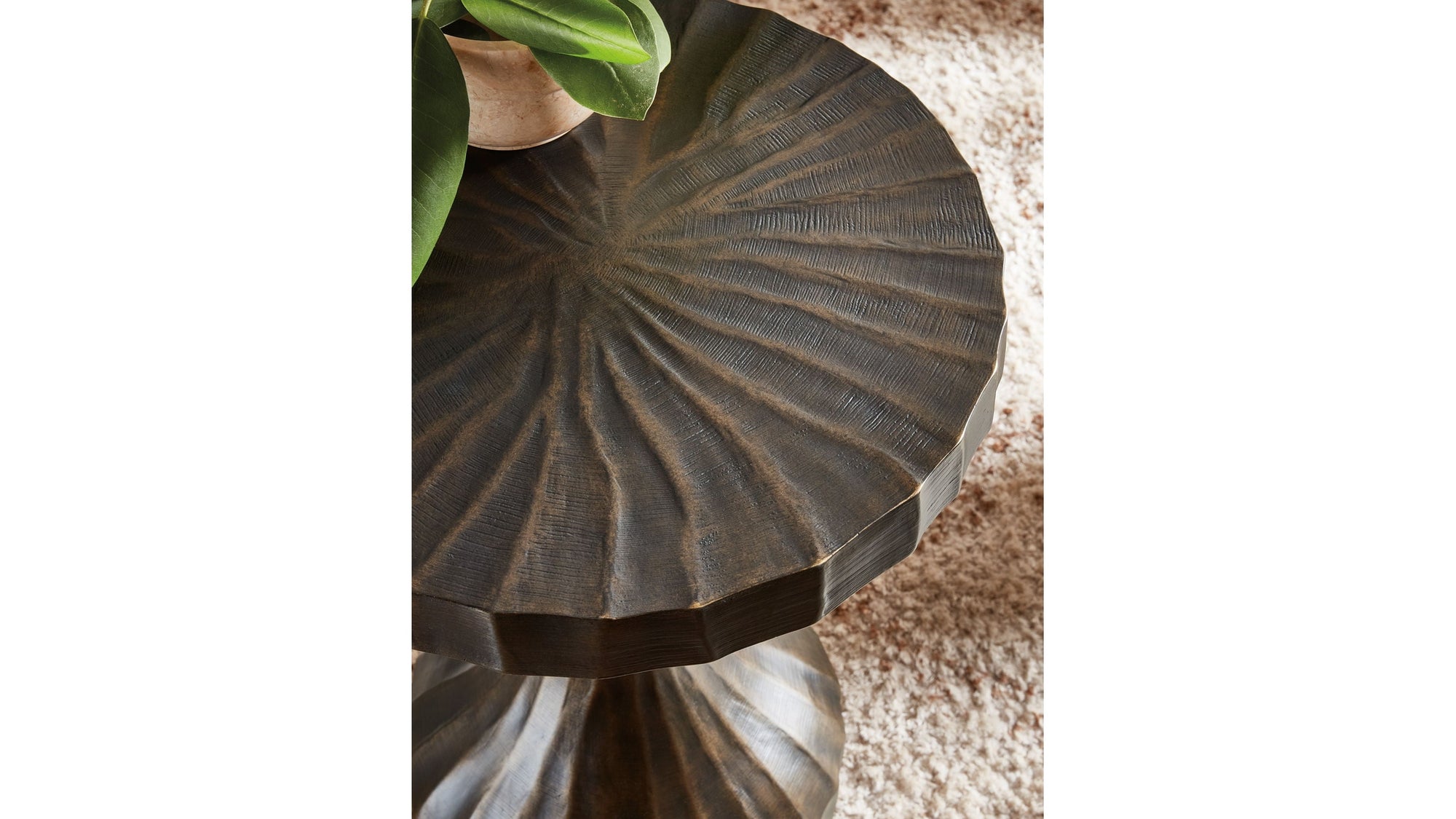 Commerce And Market - Ferrous Accent Table - Bronze
