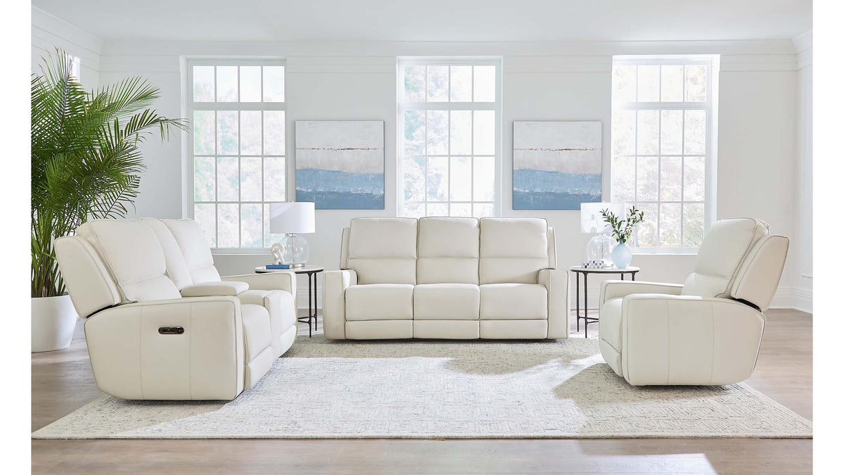 Raymond Leather Power Reclining Sofa
