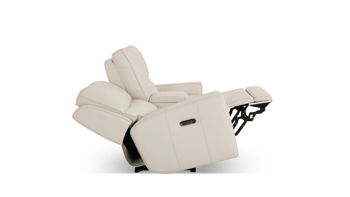 Raymond Leather Power Reclining Loveseat