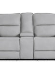 Kenneth Leather Power Reclining Loveseat with Center Console