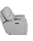 Kenneth Leather Power Reclining Loveseat with Center Console