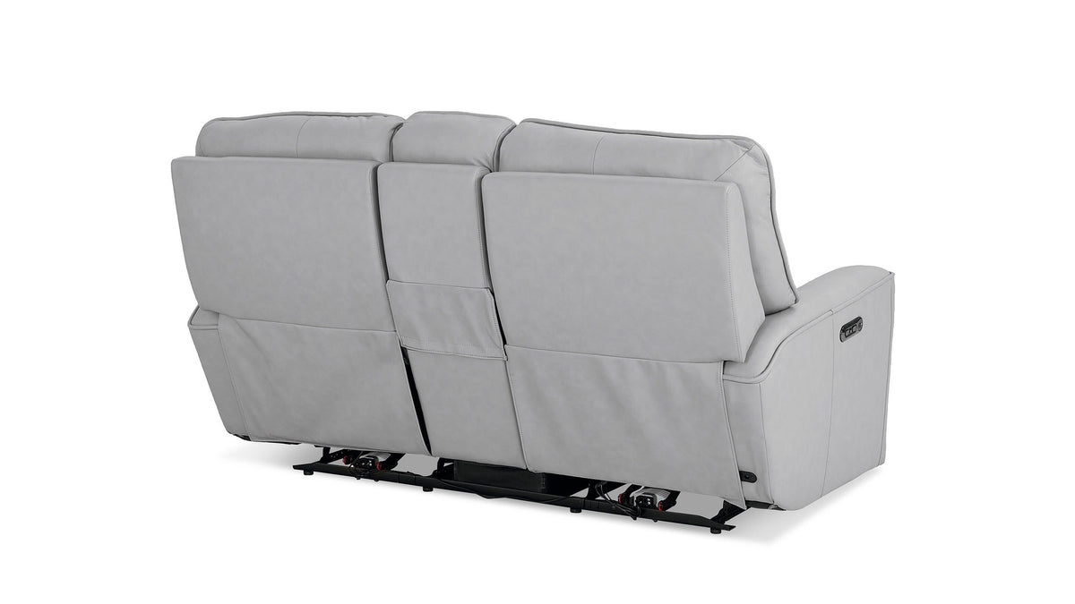 Kenneth Leather Power Reclining Loveseat with Center Console